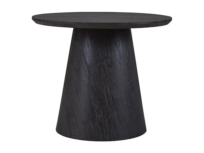 Mesa baja BOKOR – Color marrón oscuro – Mesa baja redonda 60×60 cm – MDF – Diseño moderno y compacto