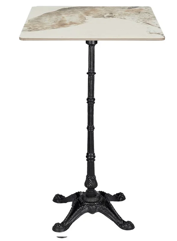 Mesa de Bar Alta 4 tapa piedra sinterizada 70x70cm Pandora Vintahome