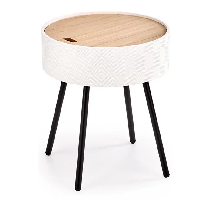 Mesa de centro AURA 45×38 cm blanco/negro/beige
