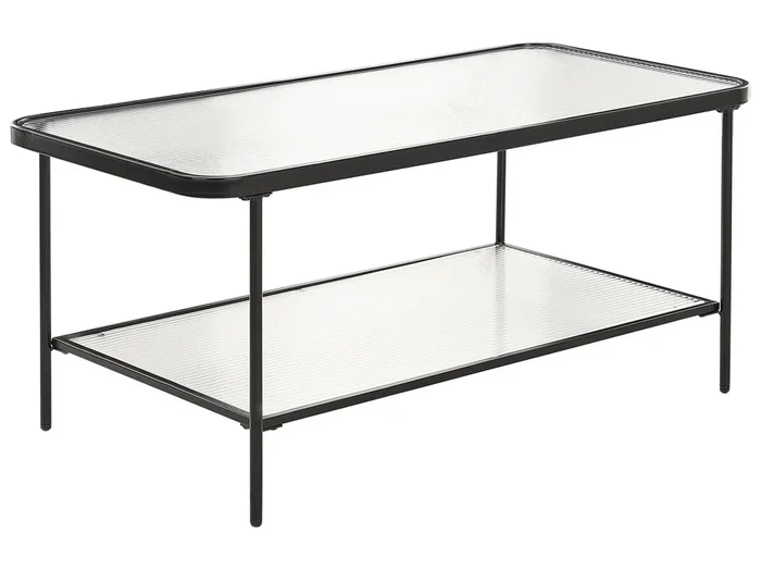 Mesa de centro BLAIR Vidrio templado Negro