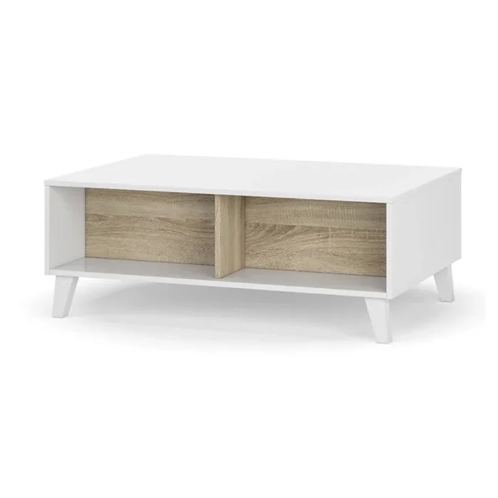 Mesa de centro com efeito madeira