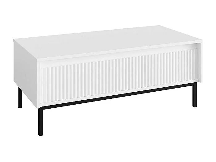 Mesa de centro Comfivo T102, Blanco, 40x50x100cm, Aglomerado laminado, Angular