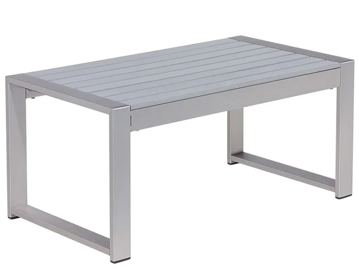 Mesa de centro de jardín SALERNO Metal Gris claro