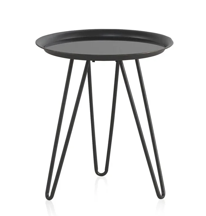 Mesa de centro de metal con tapa de metal