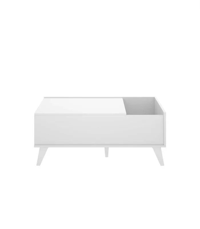 Mesa de centro elevable Cazalilla en blanco, 99x60x41 cm
