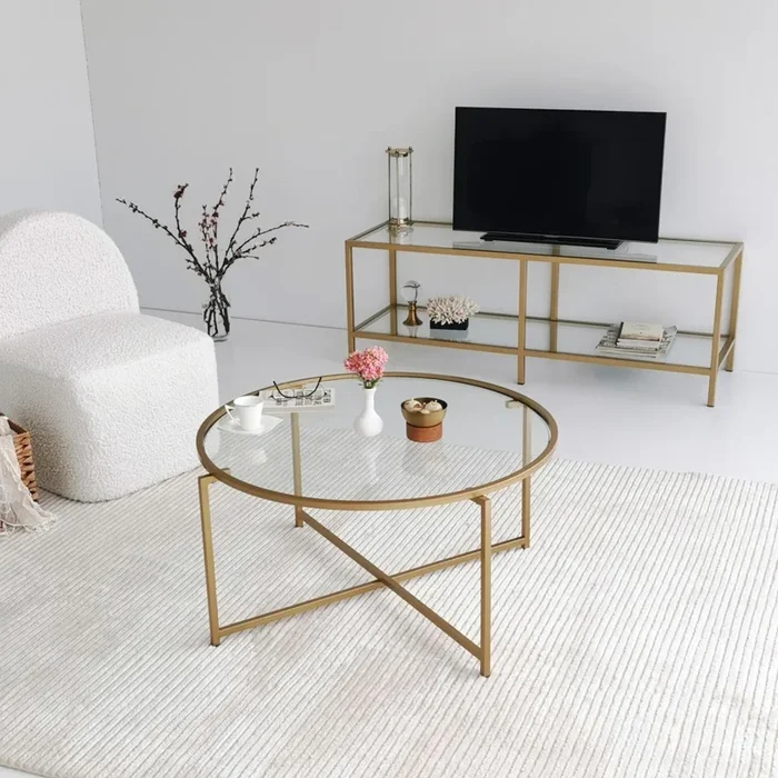 Mesa de centro GOLD SUN 40×83 cm dorado