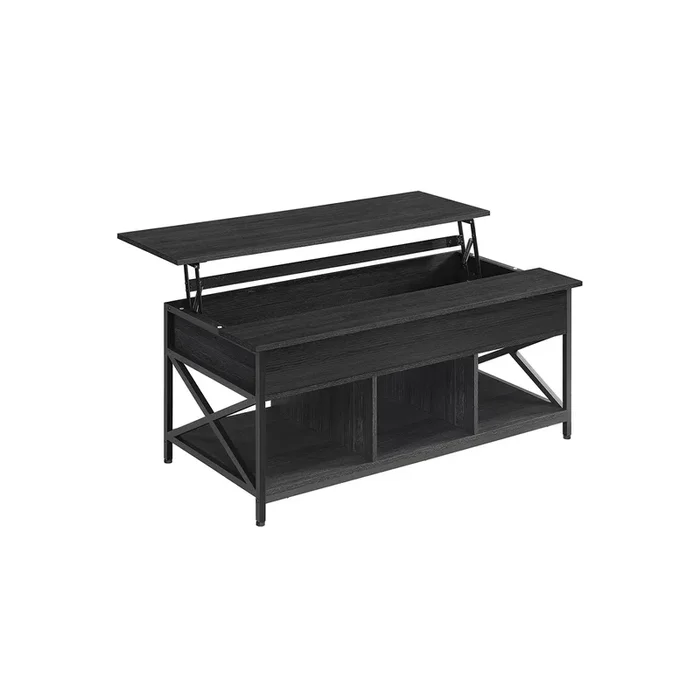 Mesa de Centro Mesa de Café con Tablero Elevable 60 x 120 x (48-62) cm-VASAGLE