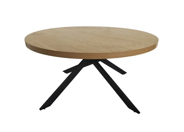 Mesa de centro redonda color roble POPPY