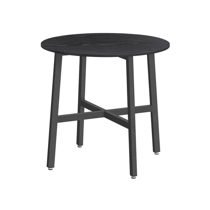 Mesa de Comedor 80 x 75 cm Negro Ébano y Negro Tinta-VASAGLE