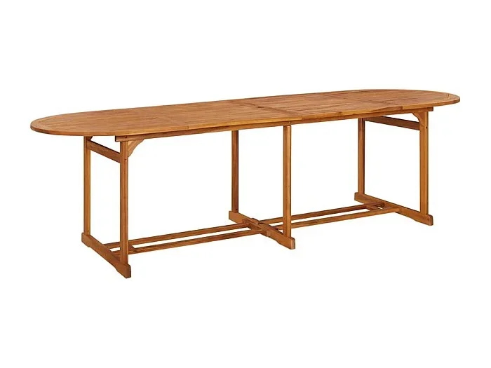 Mesa de comedor jardín 280x90x75 cm madera maciza de acacia ES413411