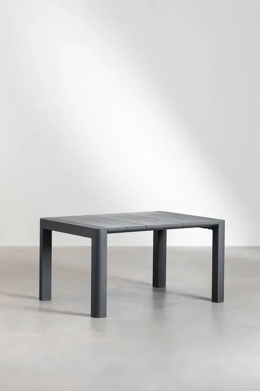 Mesa de Comedor Rectangular Arnadine 140 x 100 cm Gris Grafito – SKLUM
