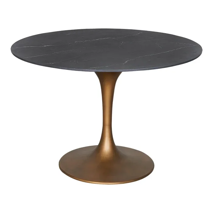 Mesa de comedor Tuli cobre piedra sinterizada Ø80-90-100 Vintahome