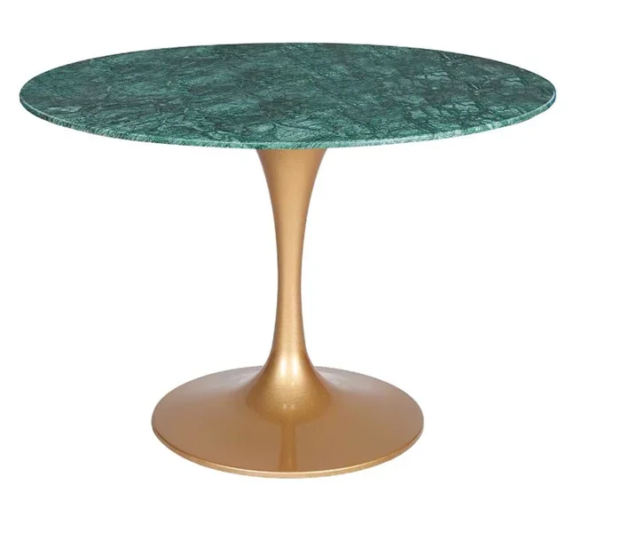 Mesa de comedor Tuli tapa mármol verde 120cm Vintahome
