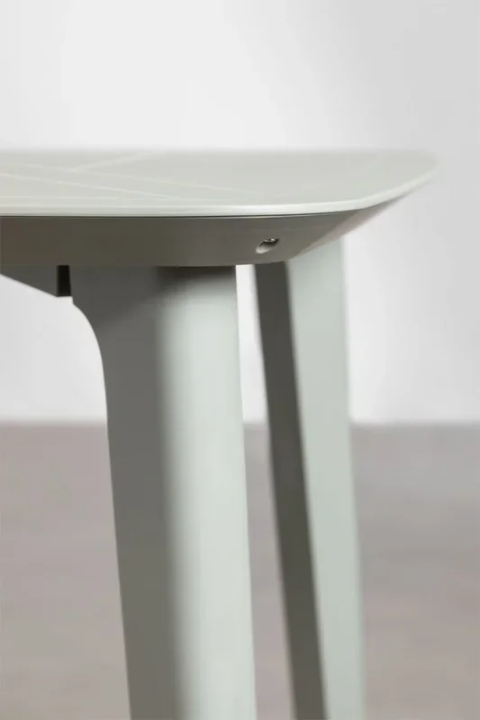 Mesa de Jardín Cuadrada en Polietileno (85×85 cm) Nati Verde Caqui – SKLUM