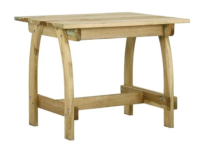 Mesa de jardín de madera de pino impregnada 110x74x75 cm ES761029