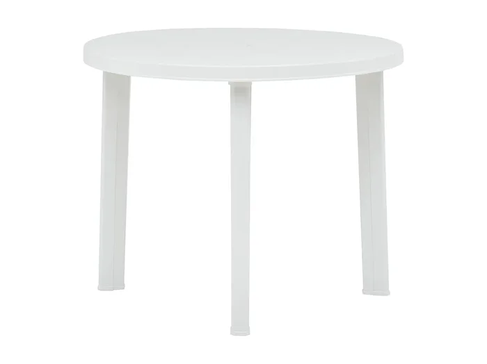 Mesa de jardín de plástico blanco 89 cm