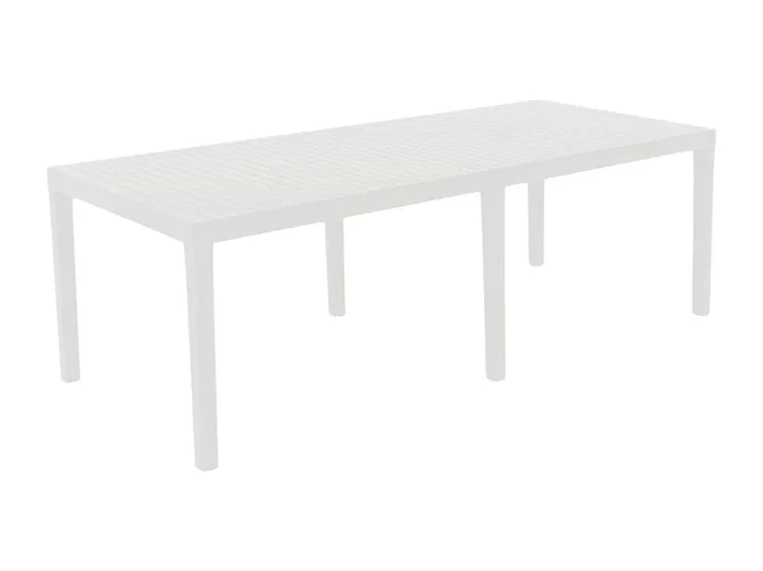 Mesa de jardín Dmica, Mesa de comedor extensible rectangular, Mesa de jardín extensible 100% Made in Italy, 150x90h72 cm, Blanco