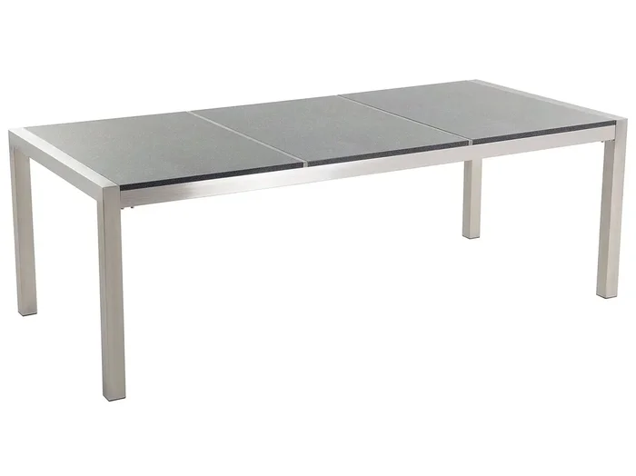 Mesa de jardín GROSSETO 220 cm 100 cm Pulido Granito Gris