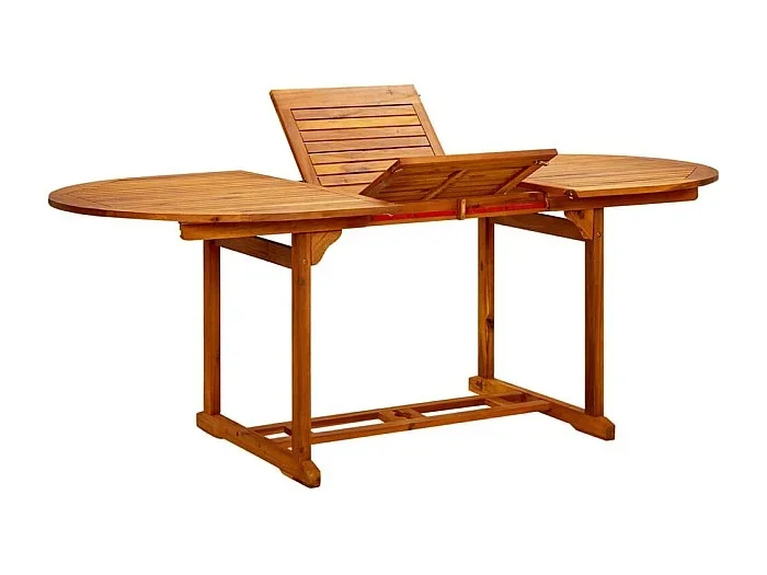 Mesa de jardín madera maciza de acacia 200x100x75 cm