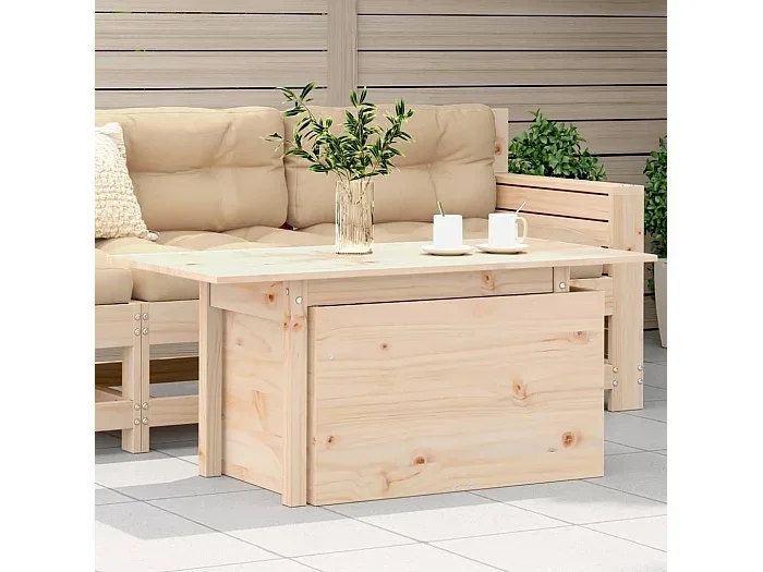 Mesa de jardín madera maciza de pino 100x50x75 cm ES226498
