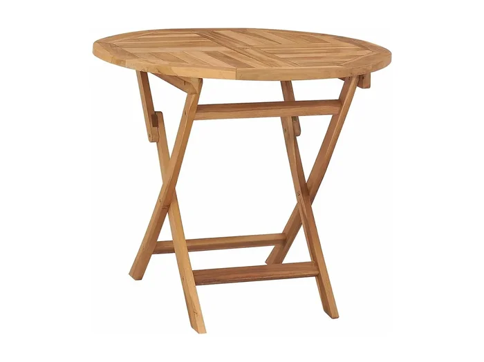 Mesa de jardín plegable madera de teca maciza 85×76 cm