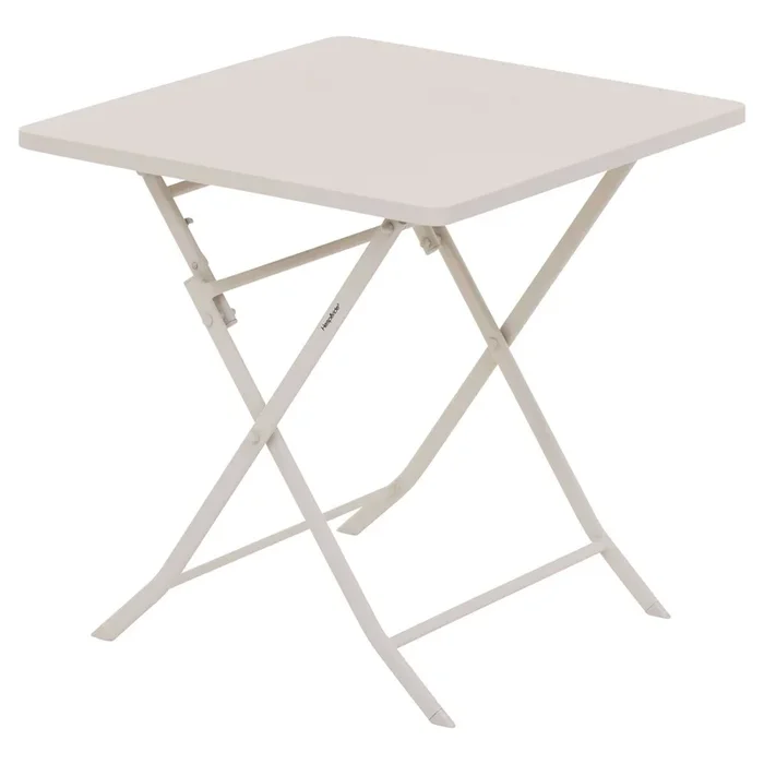 Mesa Exterior Plegable Greensboro Cuadrada 2 Plazas Jardín Terraza Color Arcilla 70×71 cm