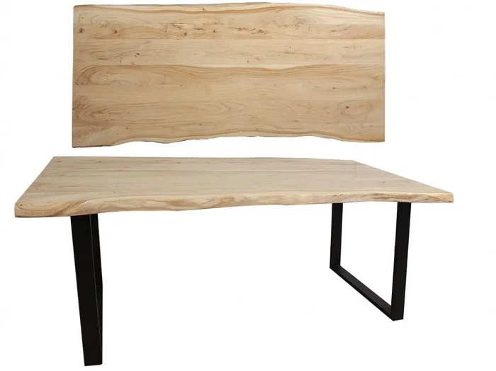 Mesa Madera Acacia Pies Metal