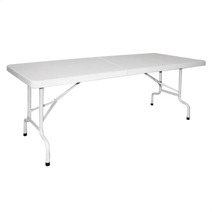 Mesa maleta plegable de estructura metálica 180cm x 75cm x 74cm