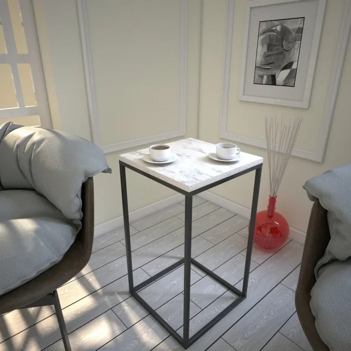 Mesa plegable PURE 62×35 cm blanco/negro
