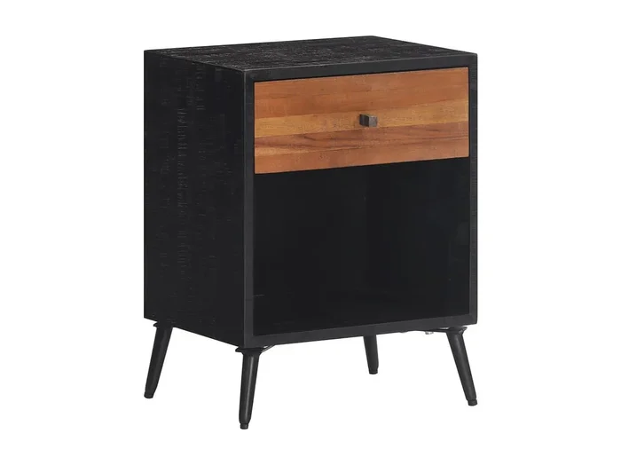 Mesilla de noche 40x30x50 cm madera maciza de teca