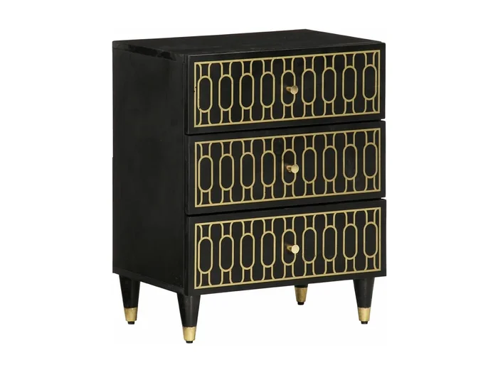 Mesilla de noche 50x33x60 cm madera maciza de mango
