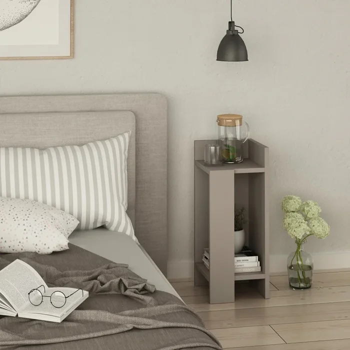 Mesita de noche ELOS 60×25 cm gris