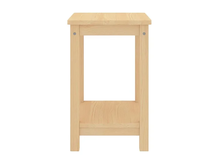 Mesita de noche Madera clara 35x30x47 cm Madera maciza de pino