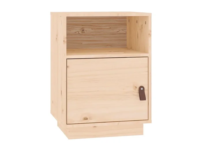 Mesita de noche Mesilla de noche madera maciza de pino 40x34x55 cm