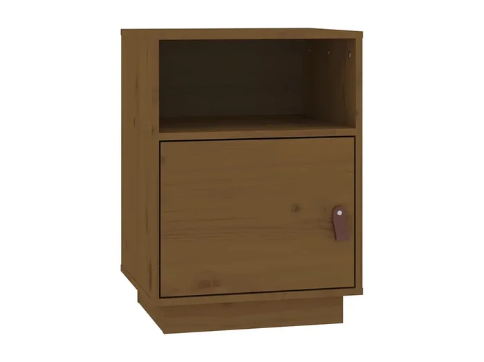 Mesita de noche Mesilla de noche madera maciza de pino marrón miel 40x34x55 cm