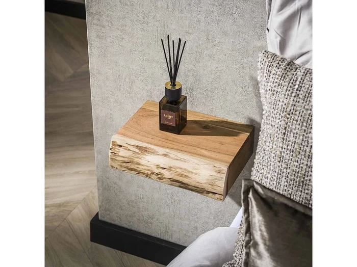 Mesita de noche Tree XS de 1 litro – Acacia maciza natural – Juego de 2