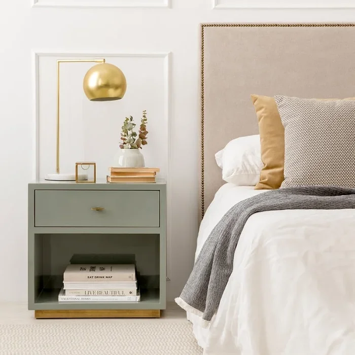 Mesita de noche verde Celine Verde – Kenay Home