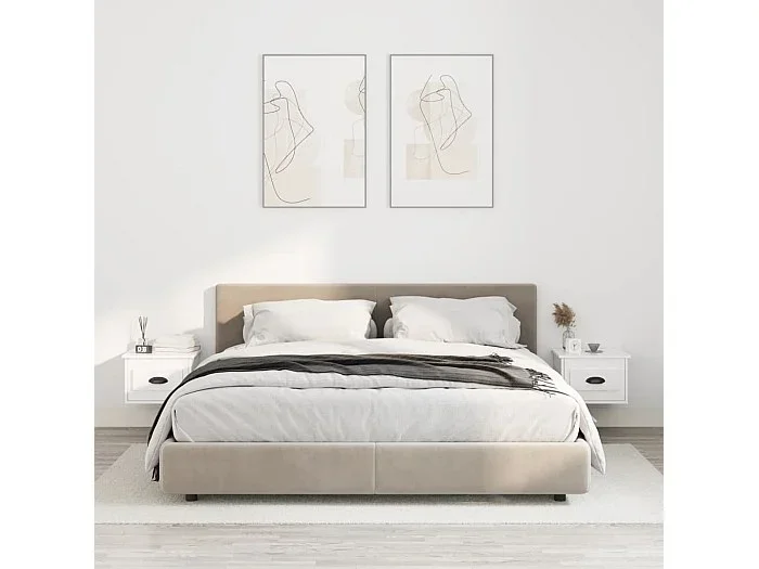 Mesitas de noche de pared 2 unidades blanco 41,5x36x28 cm