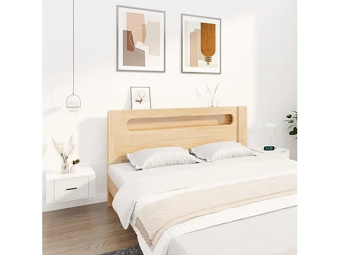 Mesitas de noche de pared 2 unidades blanco brillante 50x36x25 cm