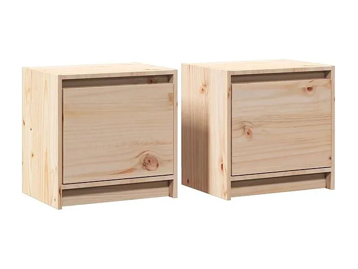 Mesitas de noche Mesilla de noche 2 uds madera maciza de pino 40×30,5×40 cm