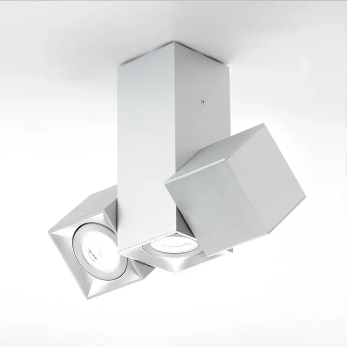 Milan Dau foco plafón 3 luces aluminio