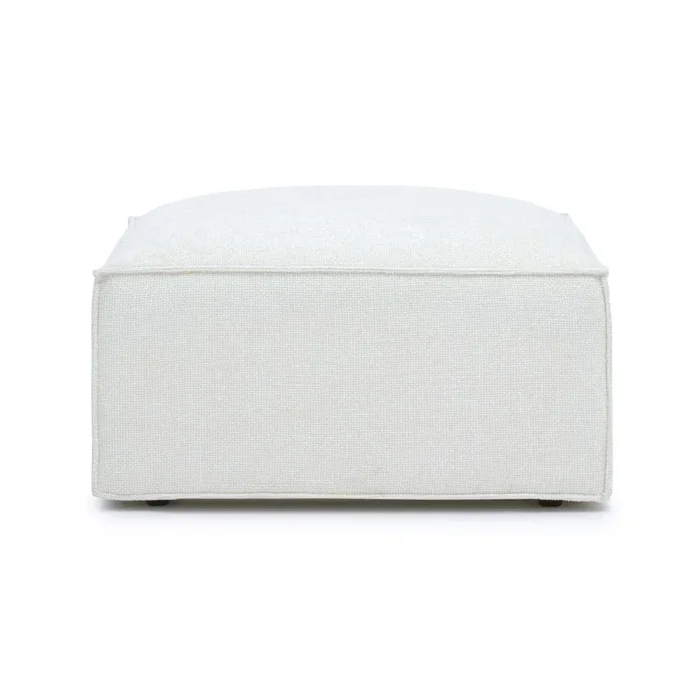 Mindy Chenille Basketweave Ottoman