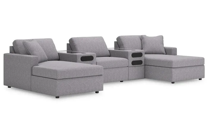 Modmax Granite 5-Piece Performance Fabric Chaise Sectional