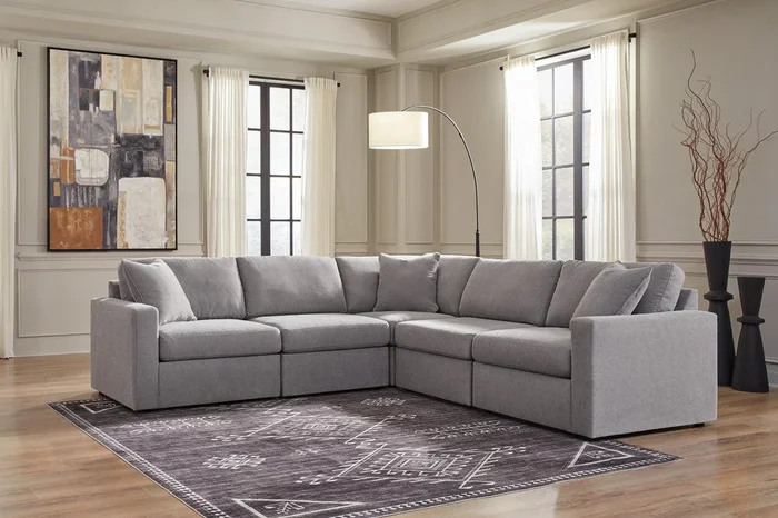 Modmax Granite 5-Piece Performance Fabric Sectional