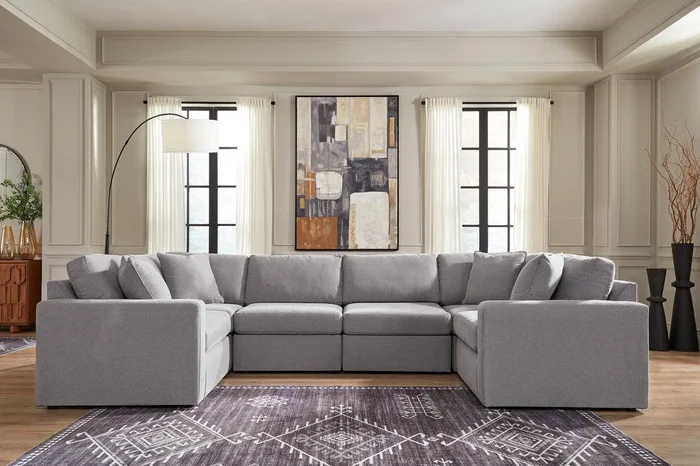 Modmax Granite 6-Piece Performance Fabric Sectional