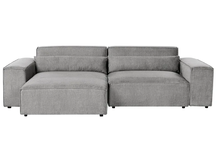 Modular Corner Sofa 2 Seater HELLNAR Fabric Grey Right Hand