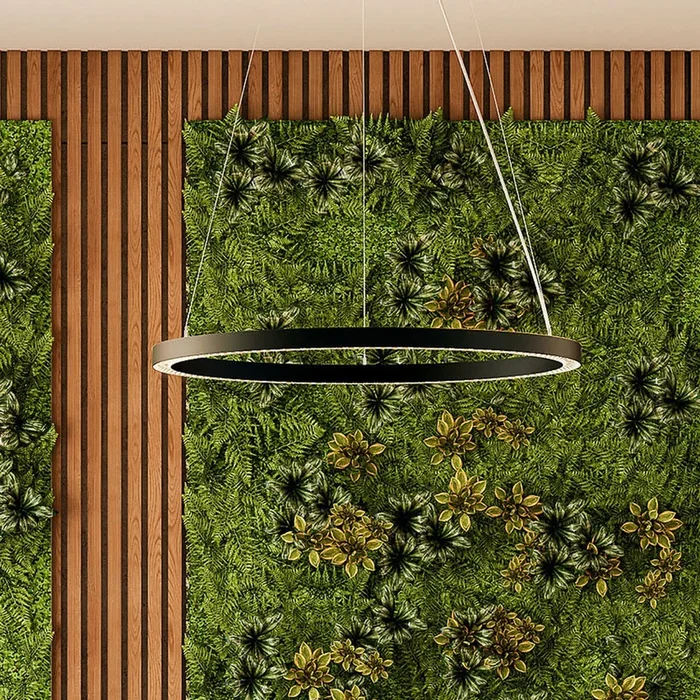 Molto Luce Lámpara colgante LED Perfora Pro, negra, Ø 90,5 cm