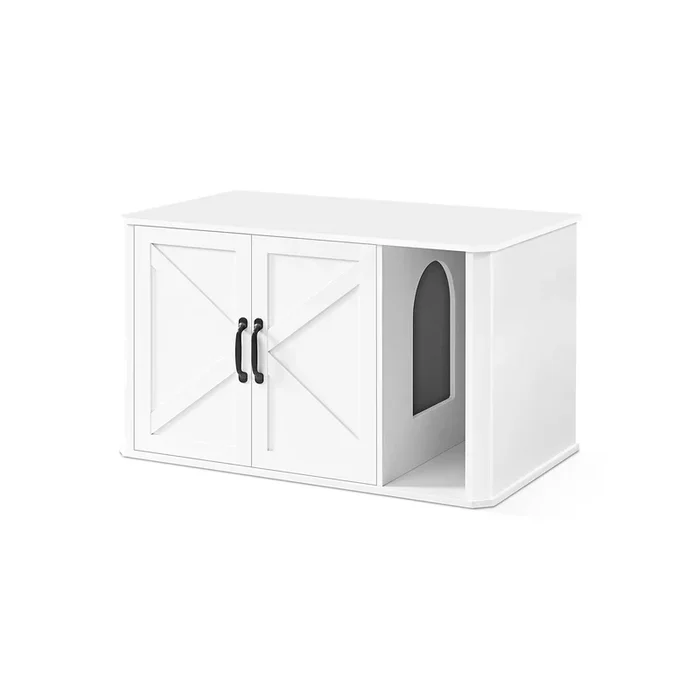 Mueble Arenero para Gatos 85 x 48,5 x 50 cm Blanco Nube-Feandrea