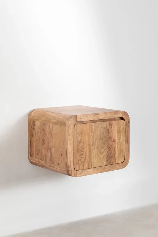 Mueble de Baño Suspendido en Madera de Acacia Vacry ↔︎ 60 cm – SKLUM