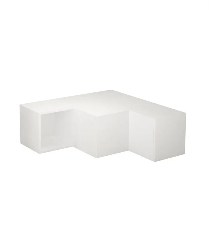 Mueble de TV de esquina con 2 cajones y 1 estante L90 cm – Compact